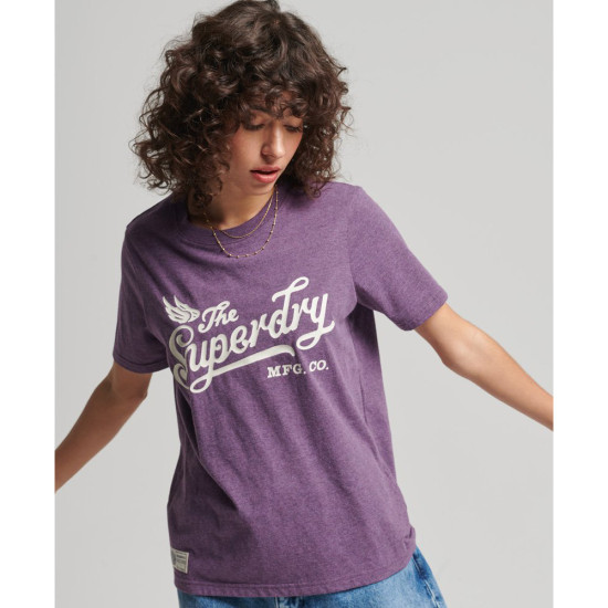 Superdry Γυναικεία κοντομάνικη μπλούζα Vintage Script Style College T-Shirt